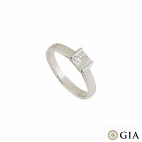 Platinum Diamond Ring 0.72ct F/IF